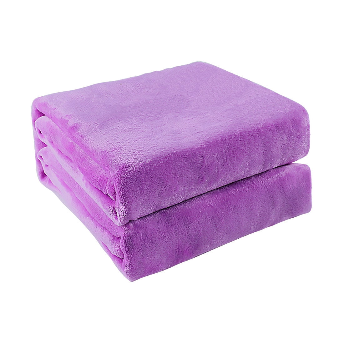Unique Bargains Fleece Blanket Light Purple 59x78 Lightweight Soft