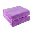 thumbnail image 1 of Unique Bargains Fuzzy Plush Flannel Fleece Throw Blanket Light Purple 71" x 78", 1 of 8
