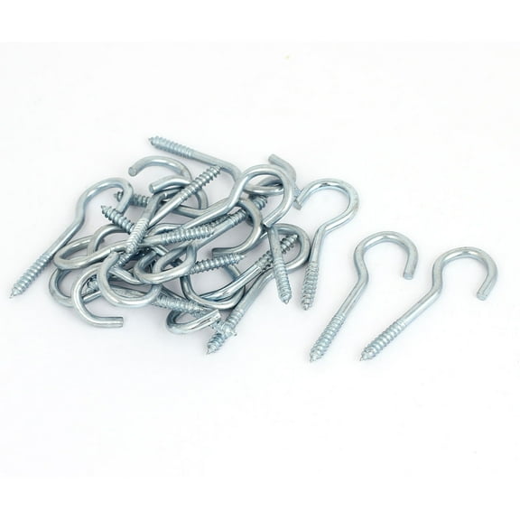 Unique Bargains Garden 20pcs Vine Wire Zinc Coating Screw Eye Hook Eyebolt Eyelet Bolt 3.8mm Dia