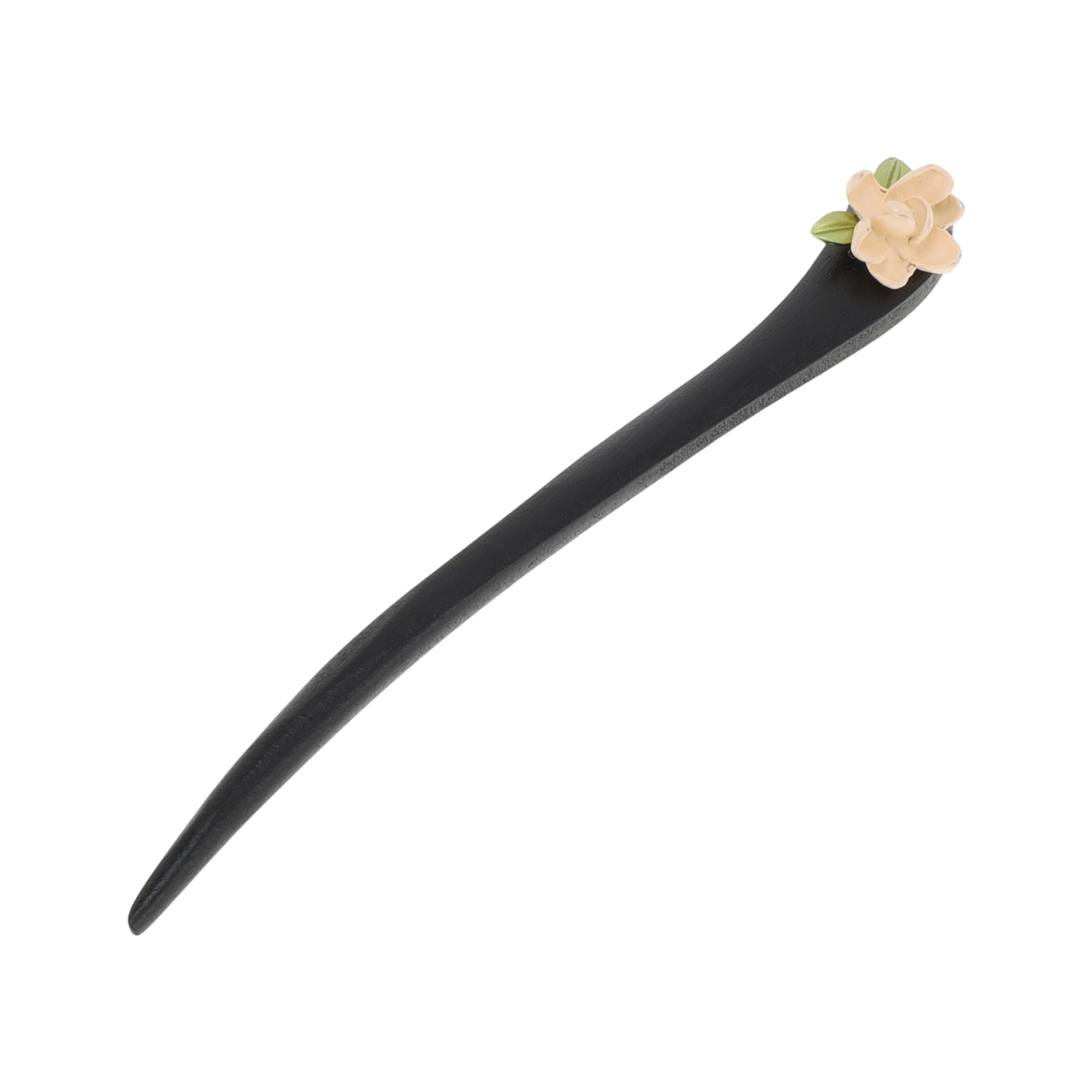 Unique Bargains Gardenia Hair Chopstick for Women Black Pink 1 Pc