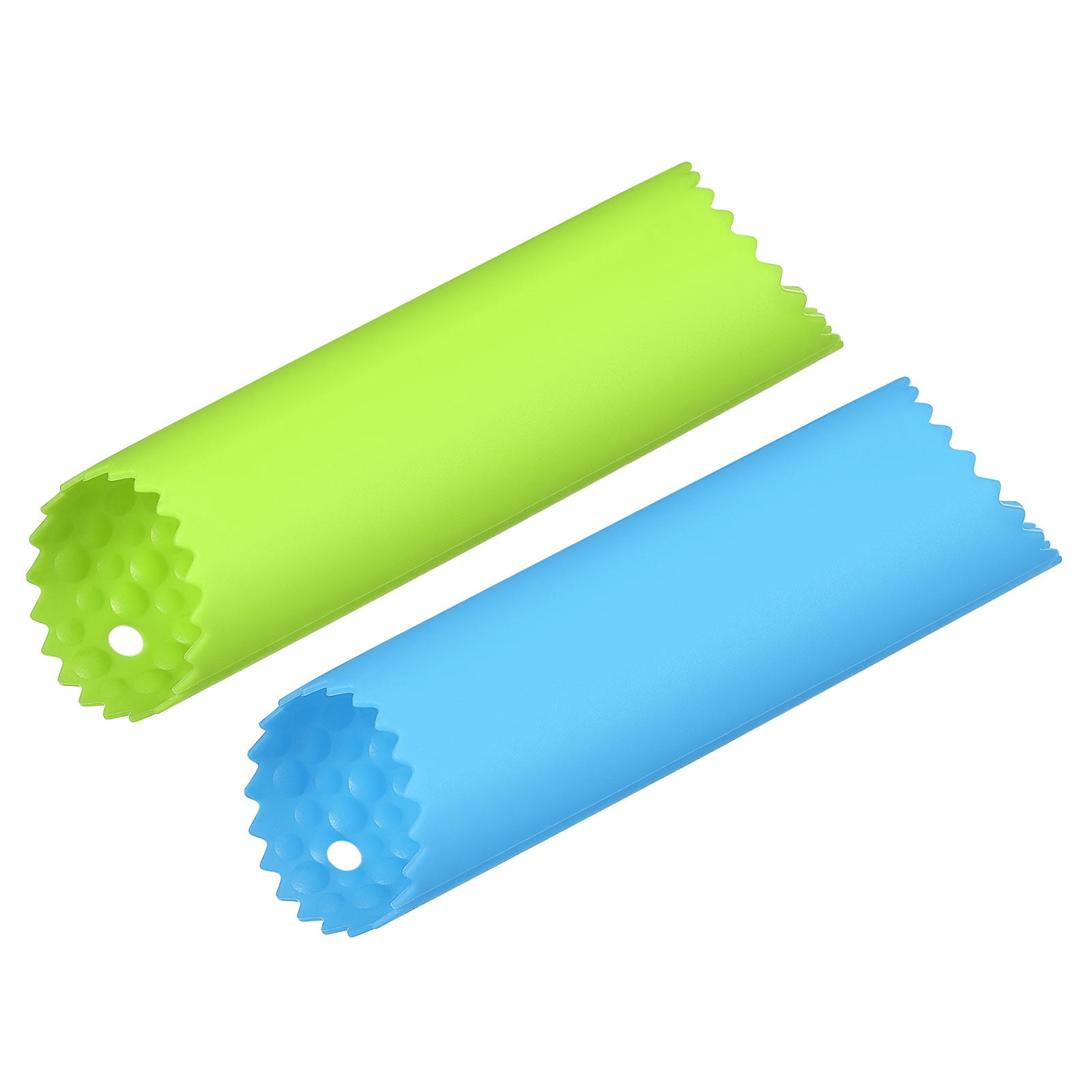 Unique Bargains Garlic Peeler Skin Remover Roller Keeper Blue/Green