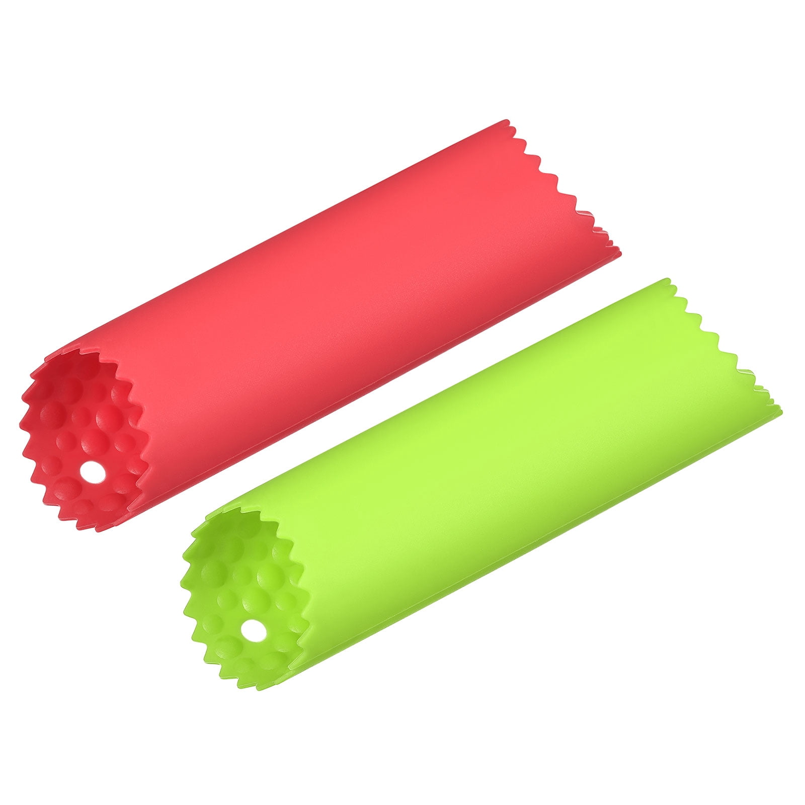 Unique Bargains Garlic Peeler Skin Remover Roller Keeper Red/Green