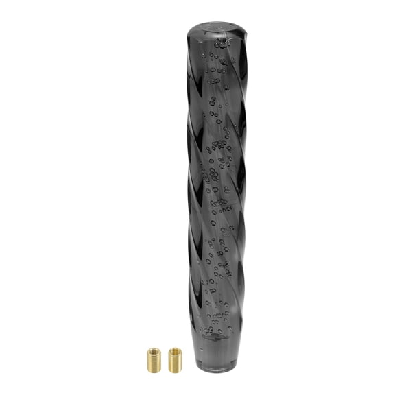 Unique Bargains Gear Shift Knob Acrylic for Automatic and Manual Transmission Vehicle with 2 Adapter Black 1 Set