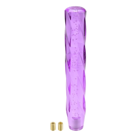 Unique Bargains Gear Shift Knob Acrylic for Automatic and Manual Transmission Vehicle with 2 Adapter Purple 1 Set