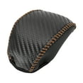thumbnail image 1 of Unique Bargains Gear Shift Knob Cover for Toyota RAV4 2019-2024 Anti-Slip Black Carbon Fiber Brown Faux Leather 1 Pc, 1 of 6