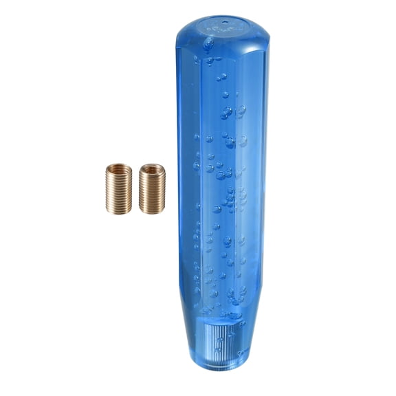 Unique Bargains Gear Shift Knob Stick 20cm Universal for Manual Transmission Vehicle Durable Acrylic Blue with Adapter