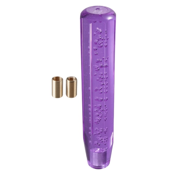 Unique Bargains Gear Shift Knob Stick 25cm Universal for Manual Transmission Vehicle Durable Acrylic Purple with Adapter