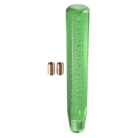 Unique Bargains Gear Shift Knob Stick 30cm Universal for Manual Transmission Vehicle Durable Acrylic Green with Adapter