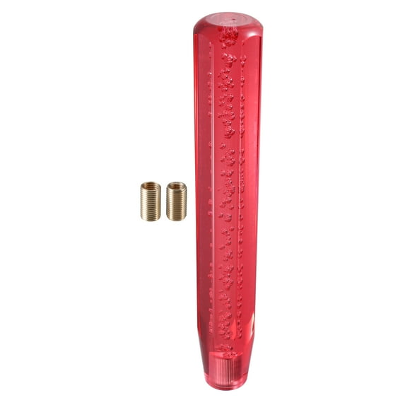 Unique Bargains Gear Shift Knob Stick 30cm Universal for Manual Transmission Vehicle Durable Acrylic Red with Adapter