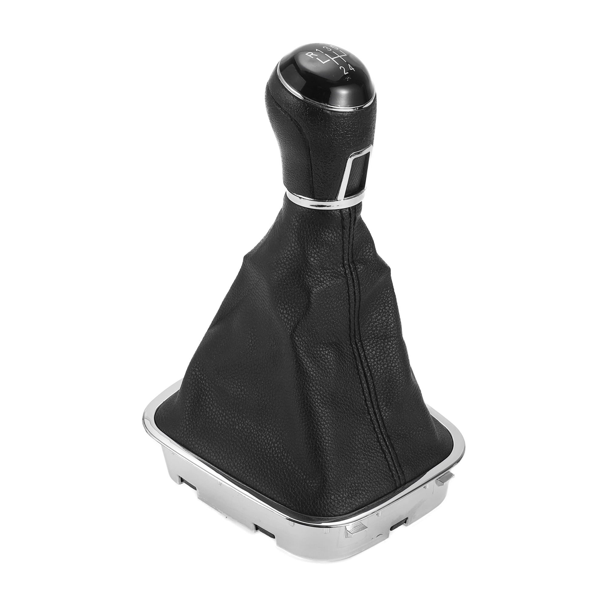 Unique Bargains Gear Shift Knob W/ Cover No.6R0711113 5 Speed Manual Stick Shifter Knob for Volkswagen Polo Faux Leather