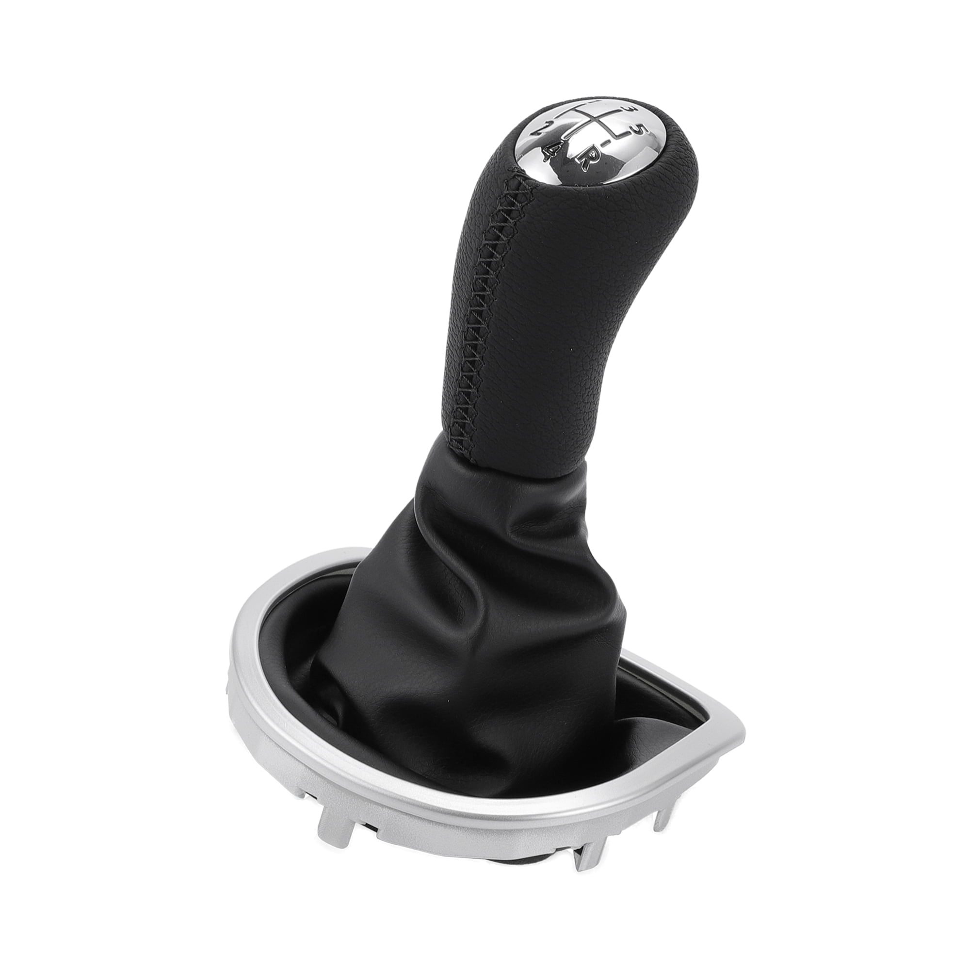 Unique Bargains Gear Shift Knob with Cover 5 Speed Manual Stick Shifter Knob for Renault Clio 2005-2014 Plastic Black