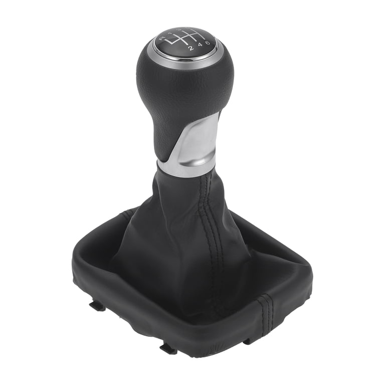 6 Speed Gear Shift Knob, Universal PU Leather Shifter Stick with 3