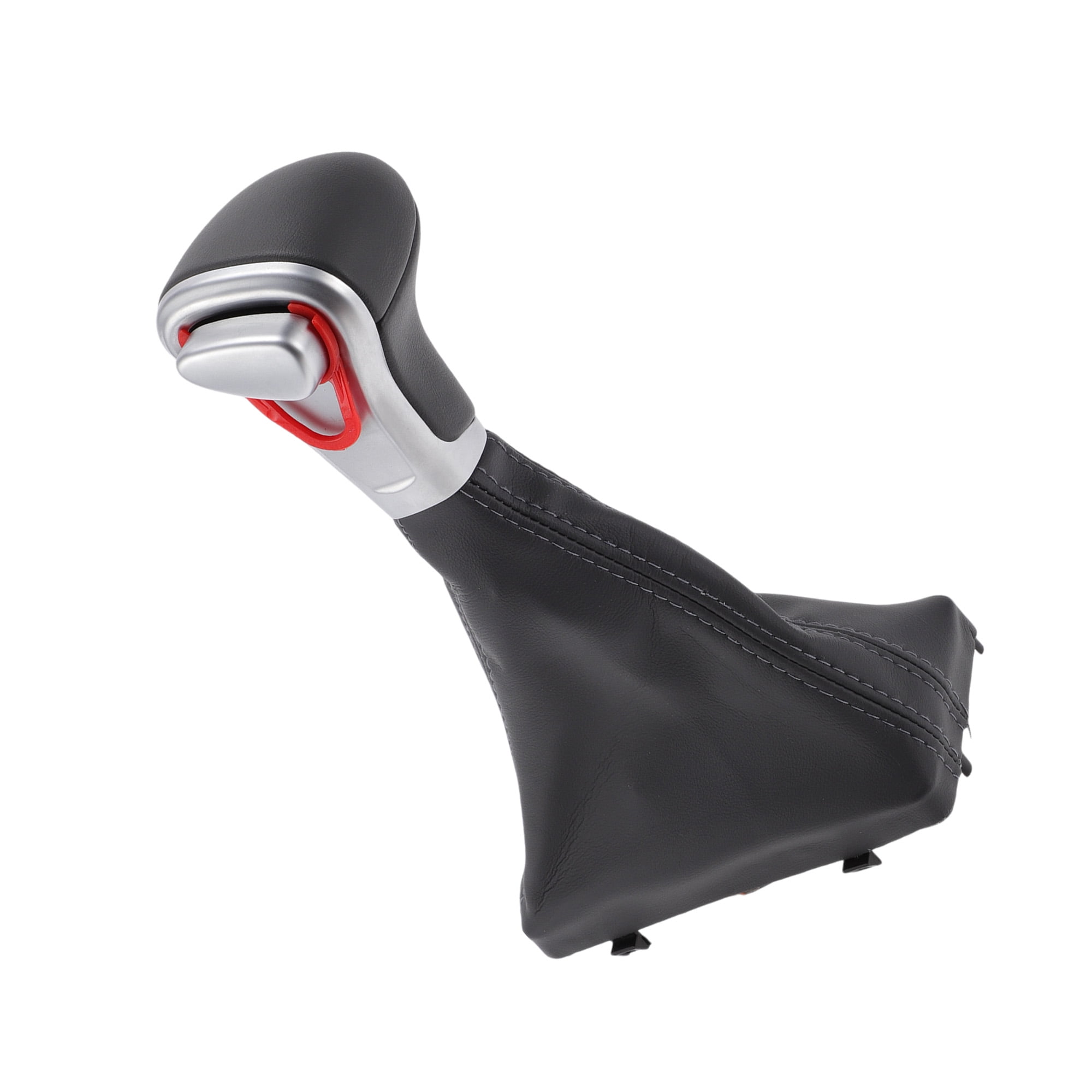Unique Bargains Gear Shift Knob with Cover Automatic Stick Shifter Knob for Audi A4 2009-2014 Plastic Faux Leather Gray