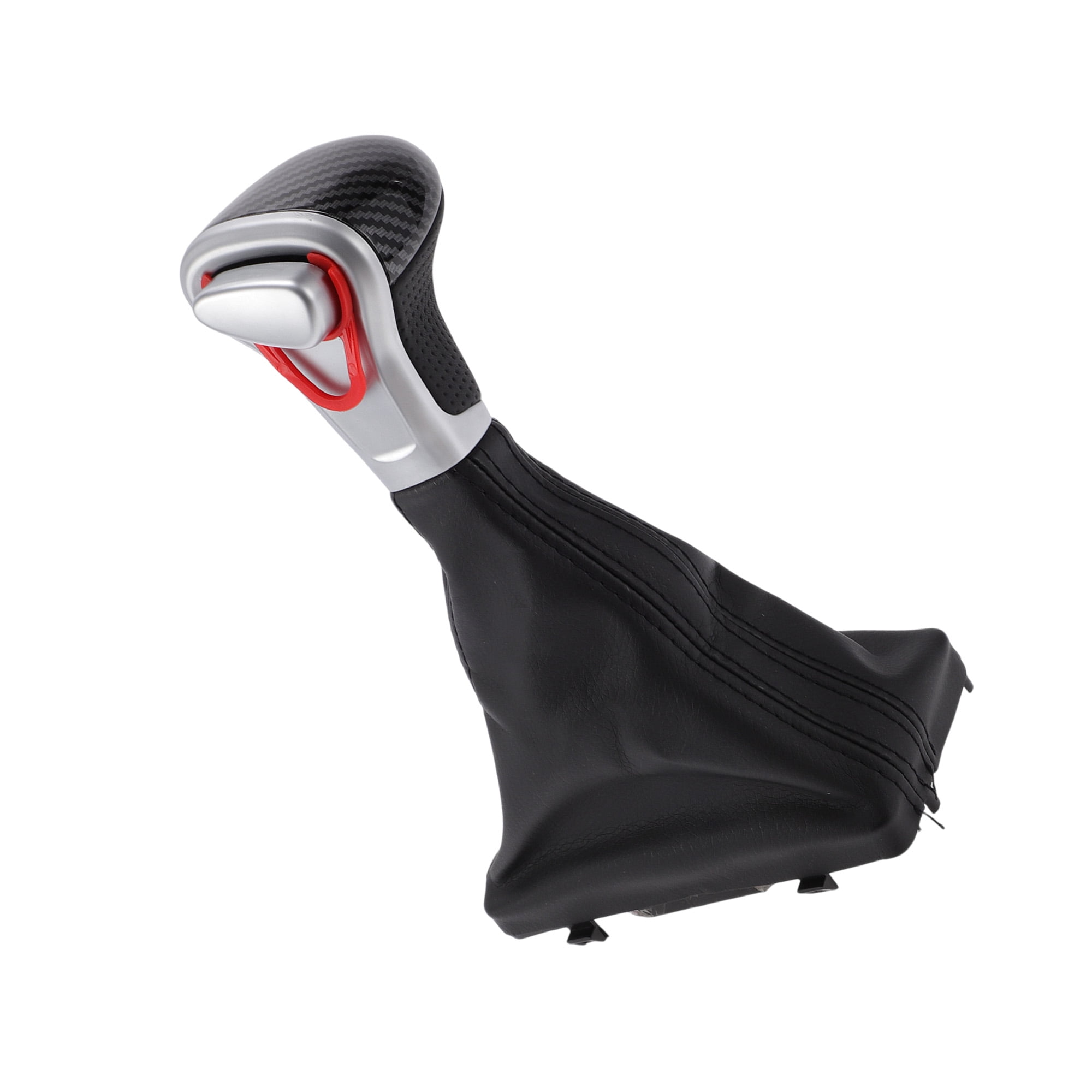 Unique Bargains Gear Shift Knob with Cover Automatic Stick Shifter Knob for Audi A5 Quattro 2008-2016 Faux Leather Black