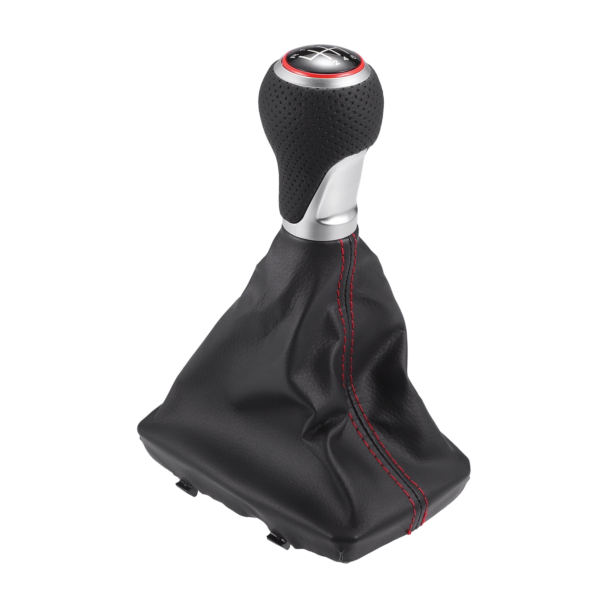 Unique Bargains Gear Shift Knob with Dust Cover 6 Speed Manual Stick Shifter Knob for Audi S-Line Plastic Black