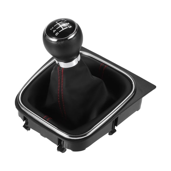 Unique Bargains Gear Shift Knob with Gaiter Boot for Volkswagen Golf MK5 MK6 6 Speed
