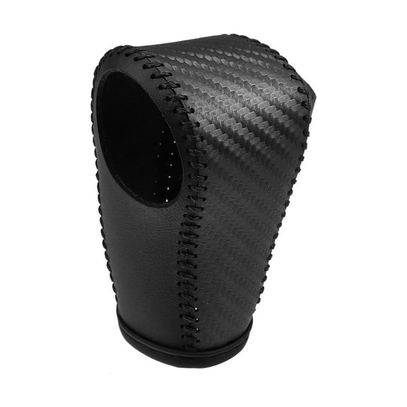 Unique Bargains Gear Shift Lever Cover Interior Gear Shift Knob Trim for Honda HR-V 2016-2022 Black Carbon Fiber Pattern