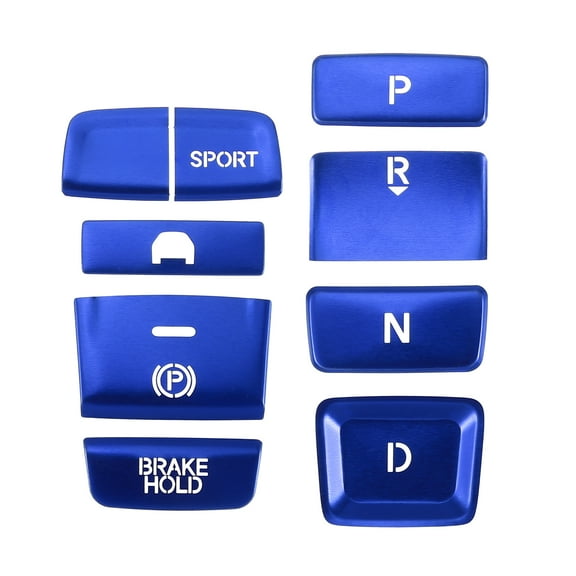 Unique Bargains Gear Shift Panel Electronic Handbrake Button Cover Trim for Honda Accord 2018-2022 Blue (Set of 9)