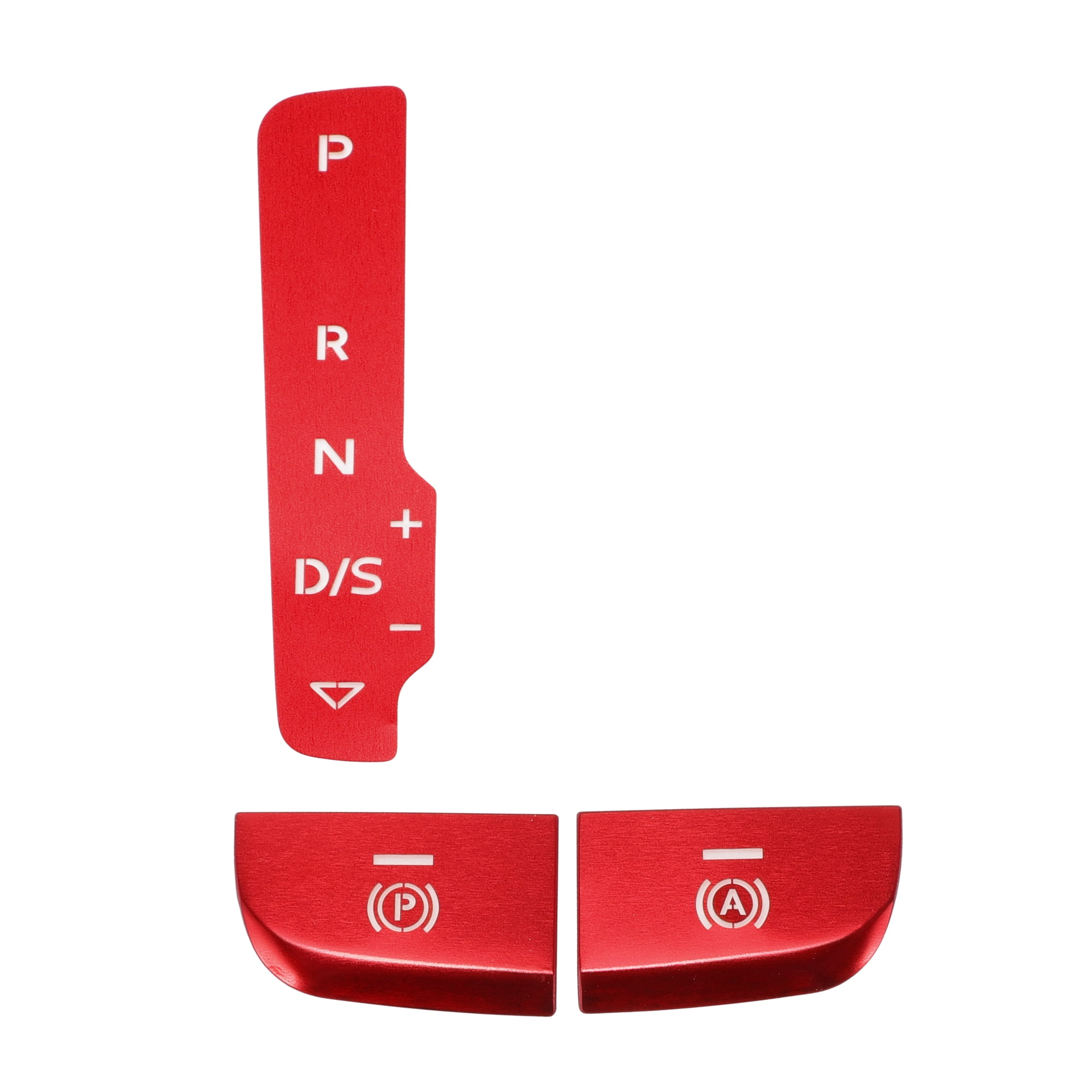 Unique Bargains Gear Shift Panel Handbrake Button Sticker for Audi A3 S3 2014-2020 Red