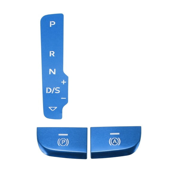 Unique Bargains Gear Shift Panel Handbrake Parking Brake Button Sticker for Audi A3 S3 2014-2020 Console Interior Trim P A Button 1 Set Blue