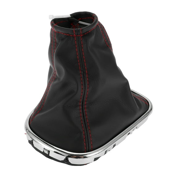 Unique Bargains Gear Shift Stick Gaiter for Chevrolet Cruze 2008-2012 Car Black Red Gear Stick Knob Cover Boot Shift Cover Faux Leather 1 Pc