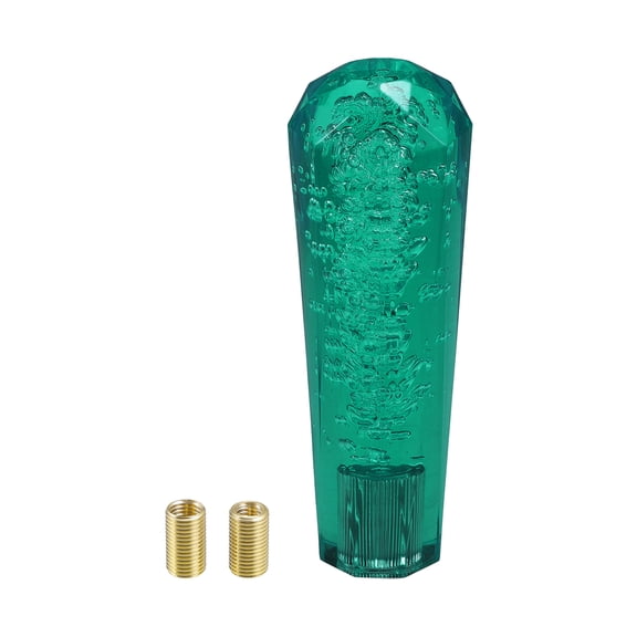 Unique Bargains Gear Shifter Knob Kit, 15cm Faux Crystal w/ 2 Adapter for Automatic and Manual Vehicle Acrylic Cyan-Blue