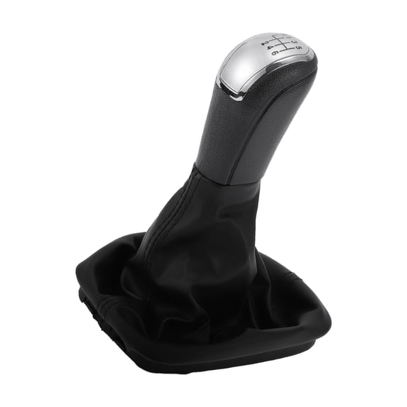 Unique Bargains Gear Shifter Knob w/ Cover 6 Speed Manual Stick Shifter Knob for Skoda Fabia MK1 2000-2008 Faux Leather
