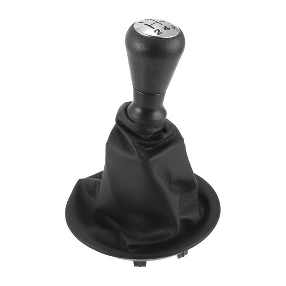 Unique Bargains Gear Shifter Knob with Cover 5 Speed Manual Stick Shift Knob for Peugeot Partner Faux Leather Black