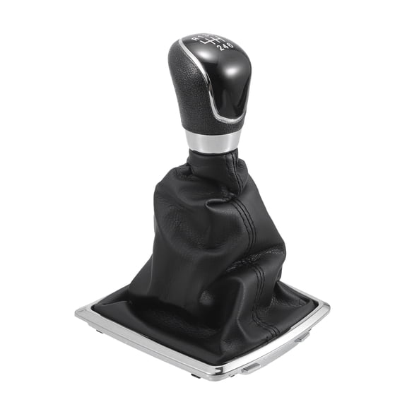 Unique Bargains Gear Shifter Knob with Cover 6 Speed Manual Stick Shifter Knob for Ford Focus MK2 2005-2012 Faux Leather