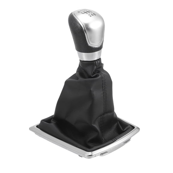 Unique Bargains Gear Shifter Knob with Cover 6 Speed Manual Stick Shifter Knob for Ford Focus MK2 Plastic Faux Leather