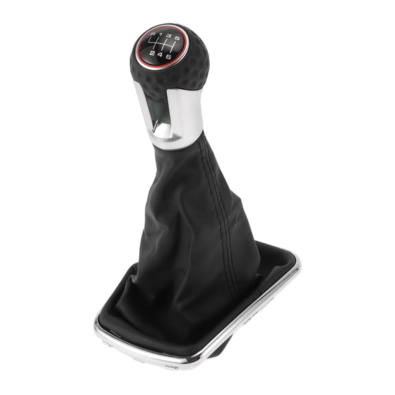 Unique Bargains Gear Shifter Knob with Cover 6 Speed Manual Stick Shifter Knob for VW Jetta 99-04 Plastic Faux Leather
