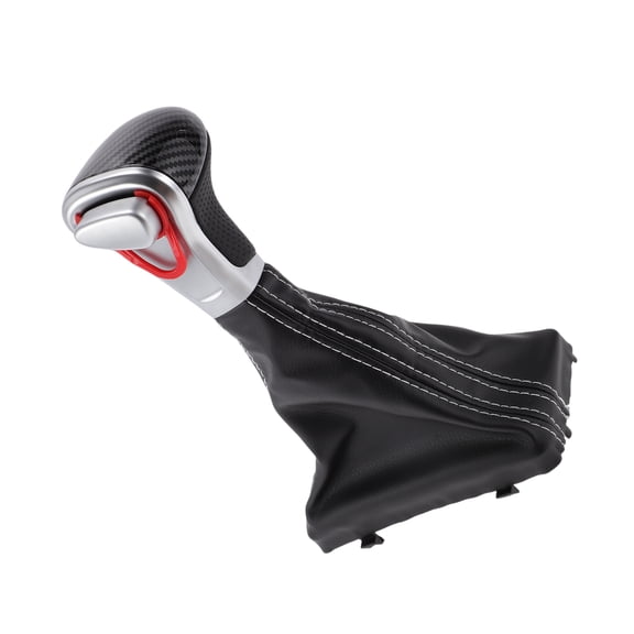 Unique Bargains Gear Shifter Knob with Cover Automatic Stick Shifter Knob for Audi A5 Quattro 08-16 Plastic Faux Leather