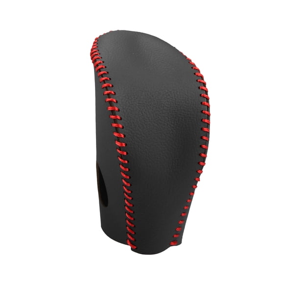 Unique Bargains Gear Shifting Knob Cover Automatic Transmission Lever Trim for Nissan Rogue Faux Leather Black Red