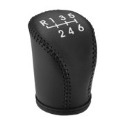 Unique Bargains Gear Shifting Knob Cover Lever Trim for Nissan Qashqai 2008-2012 Faux Leather Black