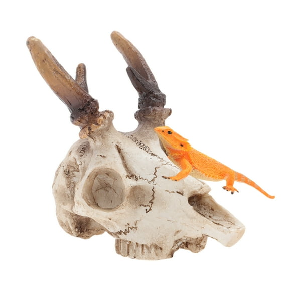 Unique Bargains Gecko Tank Accessories Durable Bearded Dragon Cage Accessory Reptile Climbing Decorative for Leopard Geckos Bearded Dragons Snakes Fish Brown White