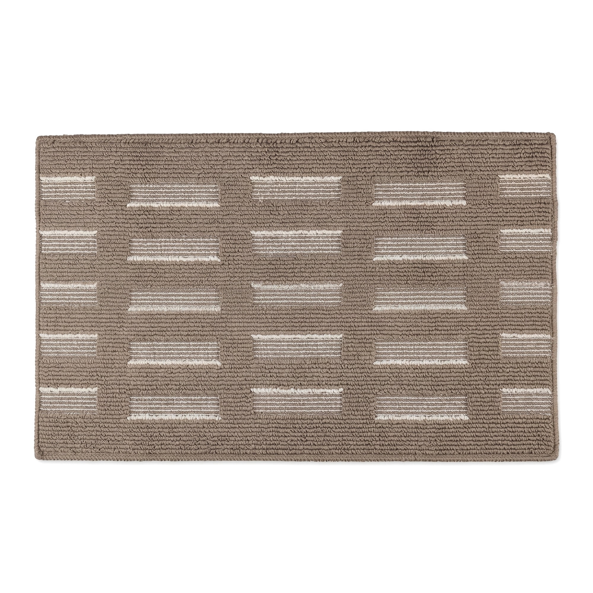 Unique Bargains Geometric Door Mat Indoor Outdoor Waterproof Welcome Mat Brown 32" x 20"