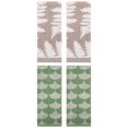 thumbnail image 1 of Unique Bargains Geometric Hand Towel 13" x 29" Green/Brown, 1 of 5
