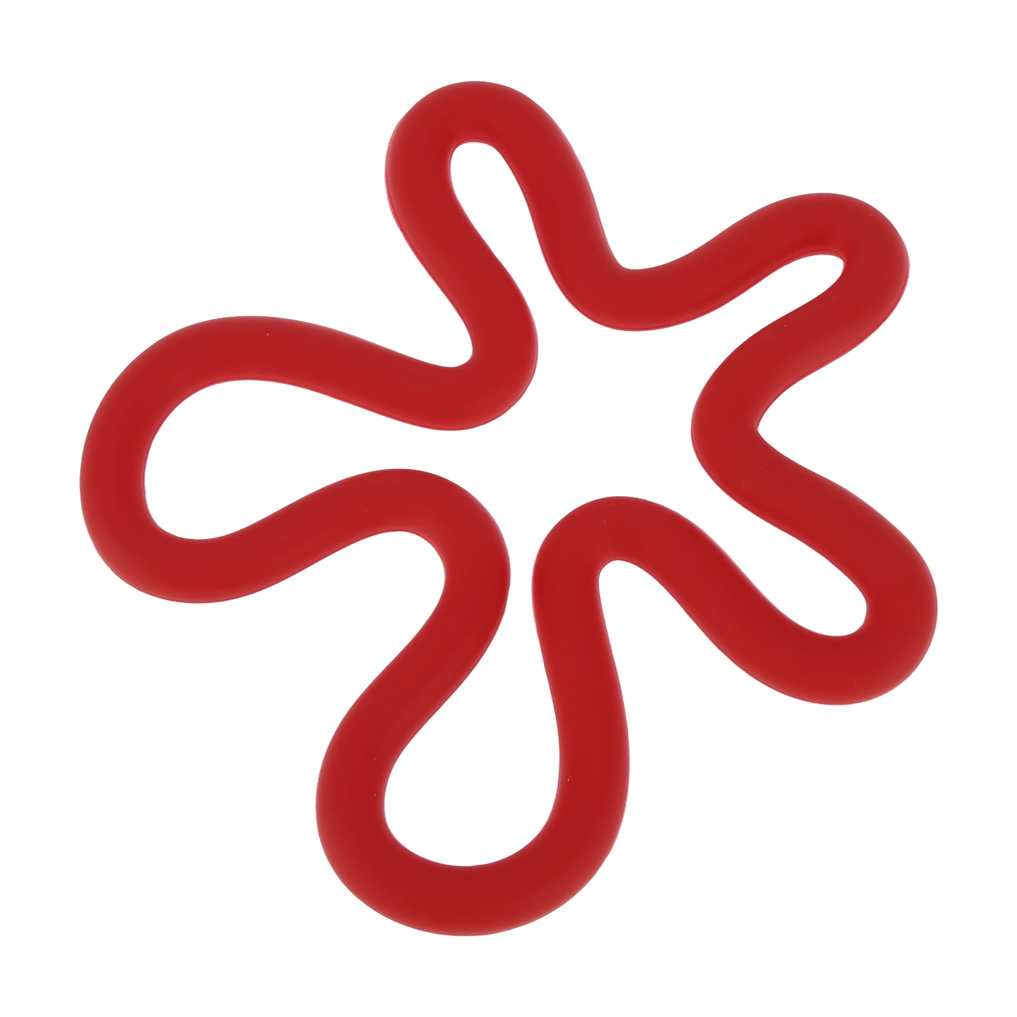 Unique Bargains Geometric Irregular Silicone Coaster for Drinks and Kitchen Red
