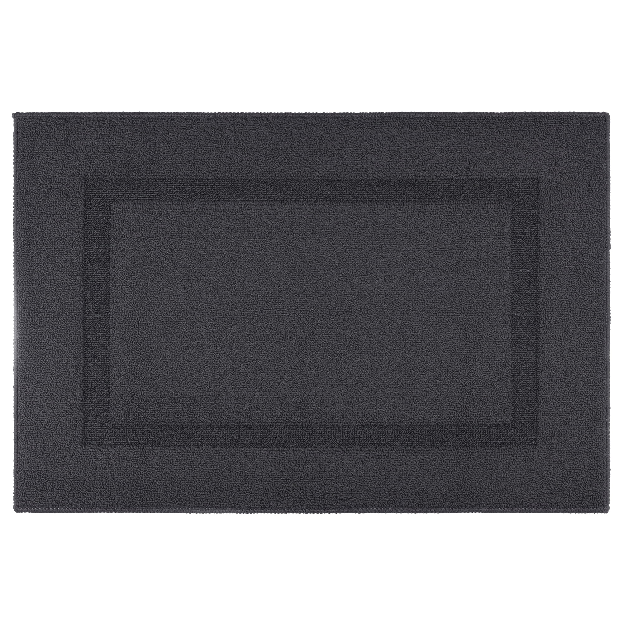 Unique Bargains Geometric Non Slip Waterproof Rug Scraper Welcome Mat Black 32" x 20"