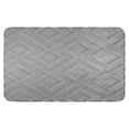 thumbnail image 1 of Unique Bargains Geometric Pattern Bathroom Mat Absorbent Non-Slip Bath Rug Grey 16" x 24", 1 of 7