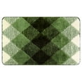 thumbnail image 1 of Unique Bargains Geometric Pattern Bathroom Rug Mat Soft Absorbent Bath Mat Non-Slip Carpet Green 20" x 32", 1 of 6