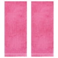 thumbnail image 1 of Unique Bargains Geometric Patterns Turkish Hand Towels Set of 2 Pink 13" x 29", 1 of 4