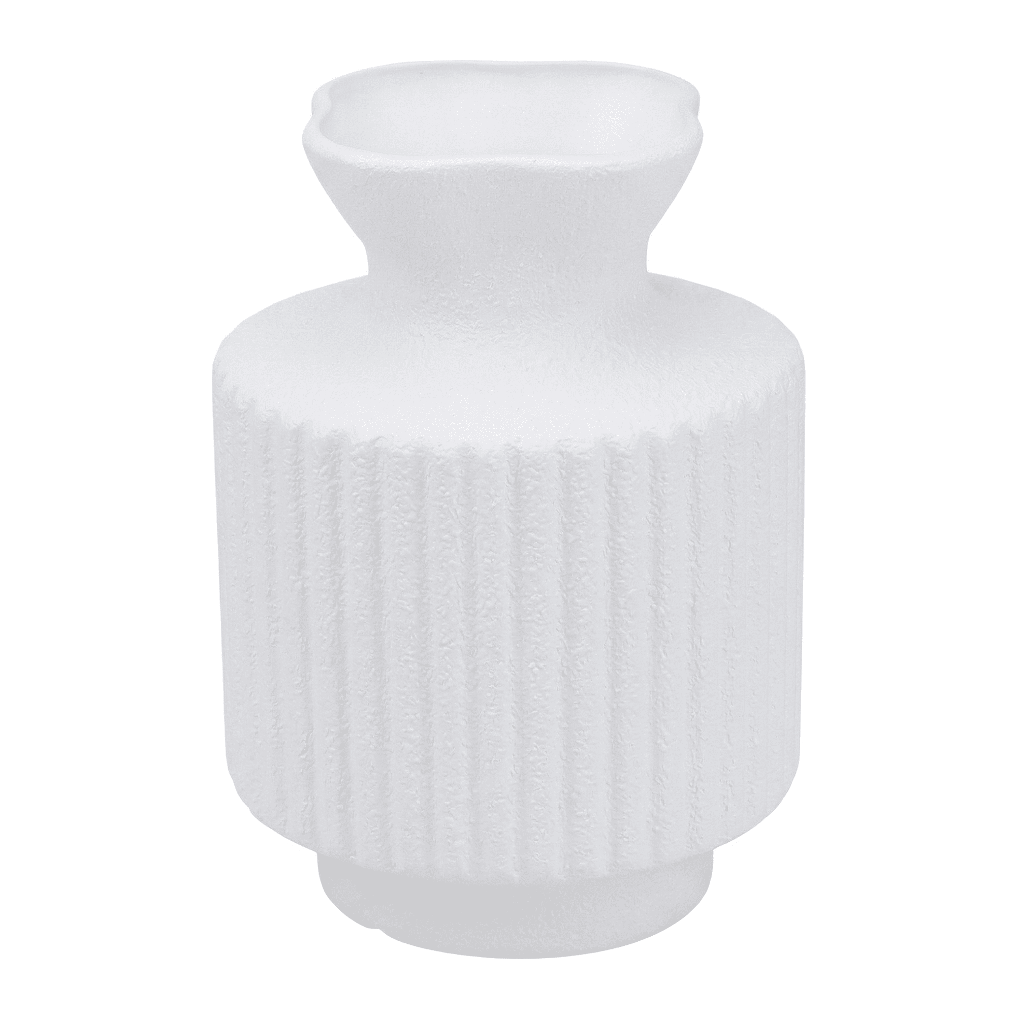 Unique Bargains Geometric Plastic Clear Flower Vase White 4.6" x 4.6" x 6.5"