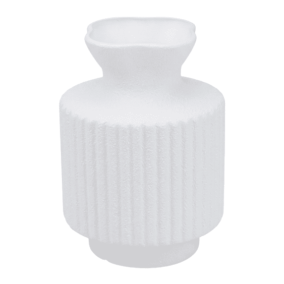 Unique Bargains Geometric Plastic Clear Flower Vase White 4.6" x 4.6" x 6.5"