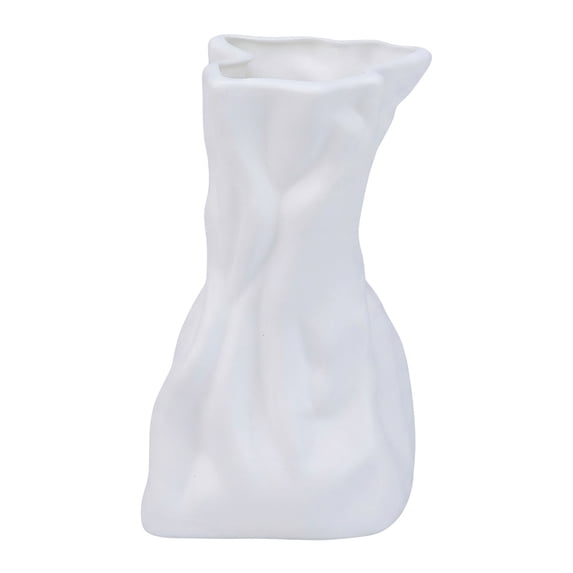 Unique Bargains Geometric Plastic Container Flower Vase White 3.4" x 2.6" x 6.5"