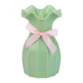 thumbnail image 1 of Unique Bargains Geometric Plastic Modern Unbreakable Bud Vase Green 4.1" x 4.1" x 6.3", 1 of 7