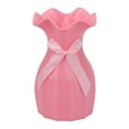 thumbnail image 1 of Unique Bargains Geometric Plastic Modern Unbreakable Bud Vase Pink 4.1" x 4.1" x 6.3", 1 of 6