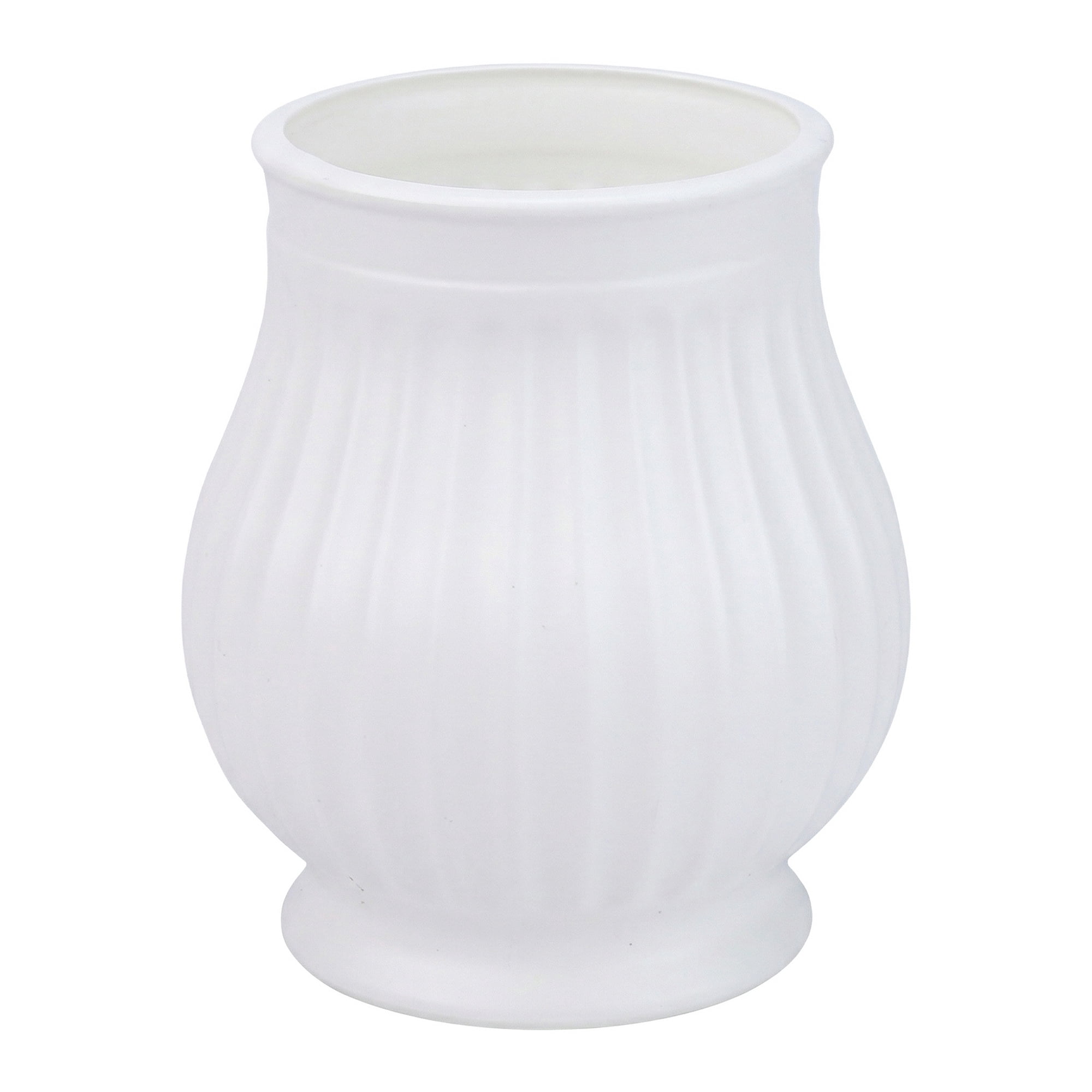 Unique Bargains Geometric Plastic Unbreakable Stylish Flower Vase White 4.1" x 4.1" x 4.9"
