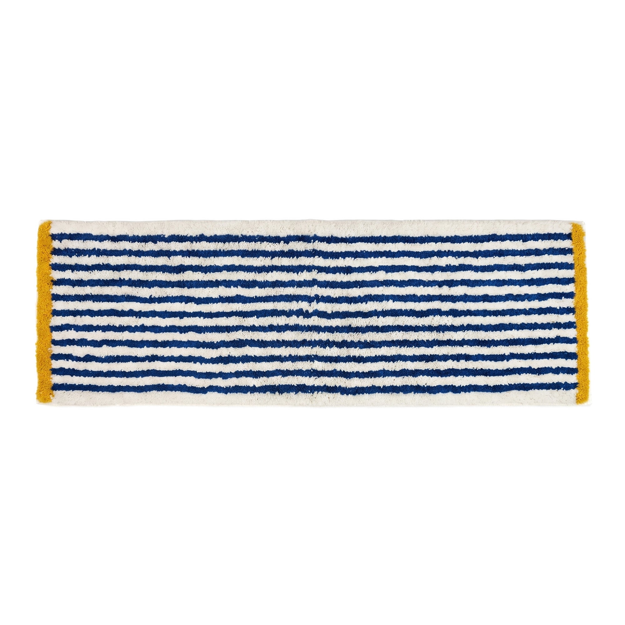 Unique Bargains Geometric Runner Rug Shaggy Bedside Non-Slip Hallway Carpet Blue