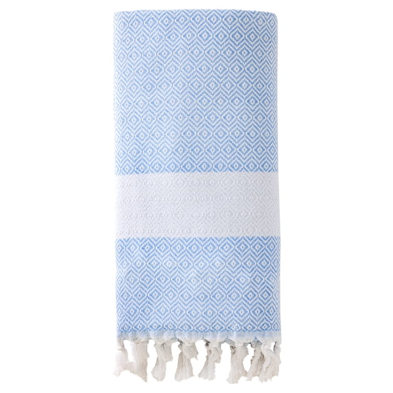 Unique Bargains Geometric Sandproof Quick Dry Turkish Beach Towel Mint Green 71" x 40"
